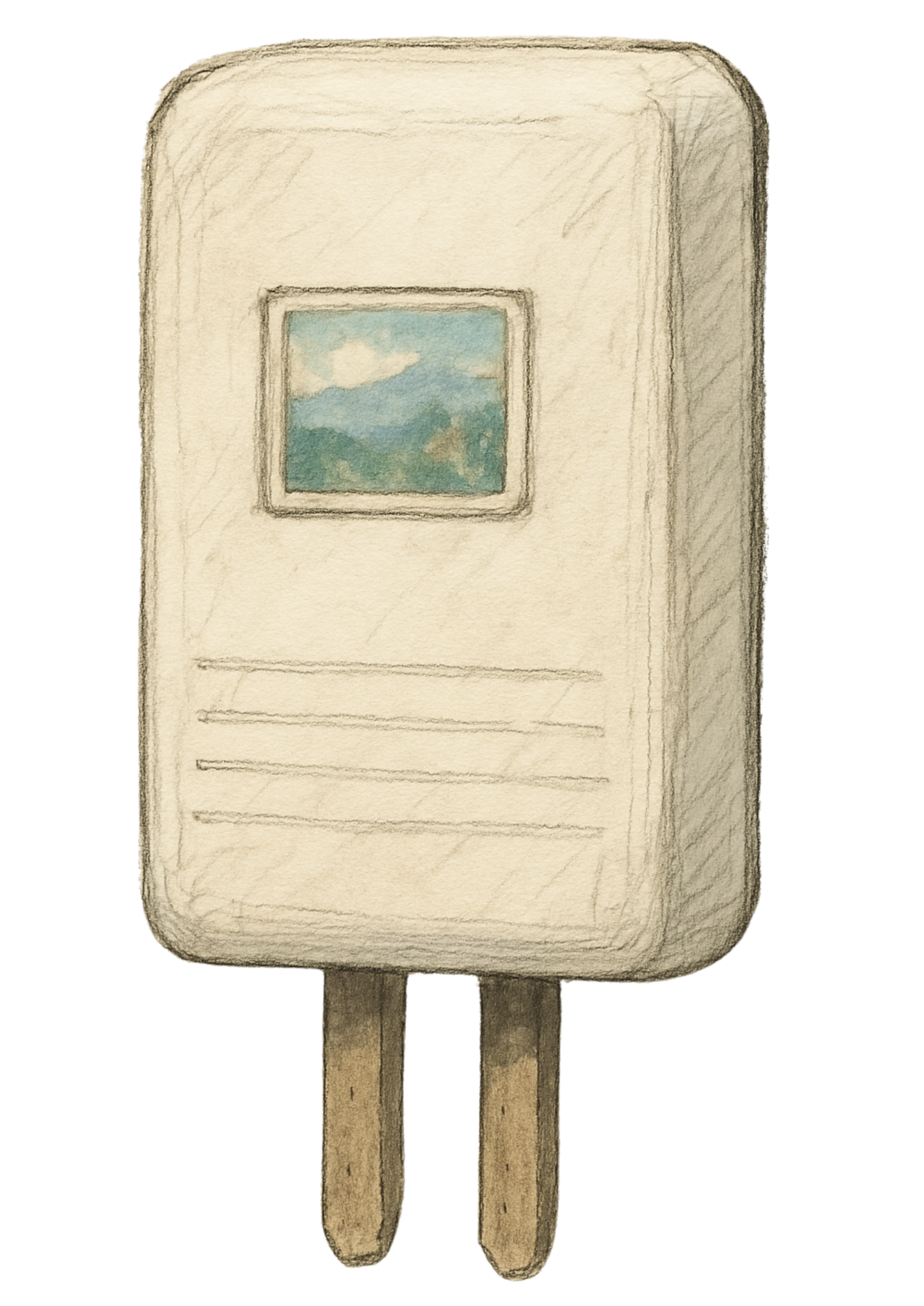 NaturOS IoT device with a plant